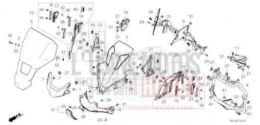 FRONT COVER (CRF1100A2/A4/AL2/D2/D4/DL2/DL4) CRF1100A4P de 2023